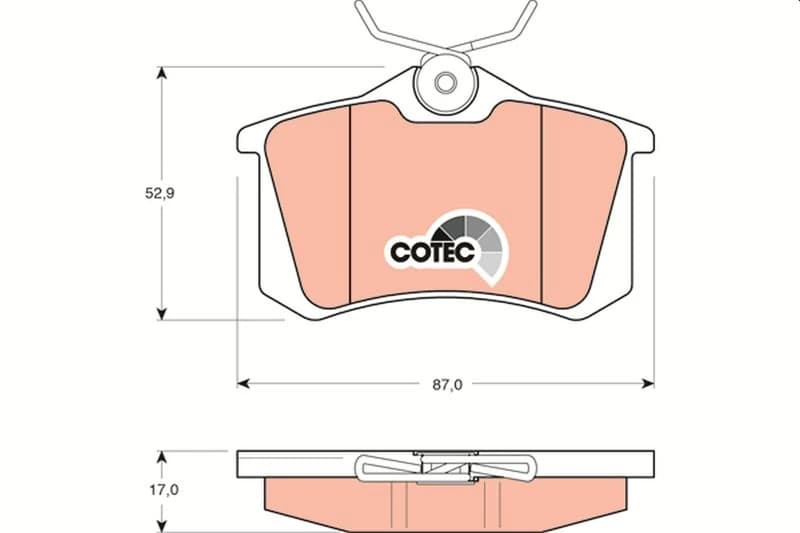 TRW Brake Pad Set, disc brake GDB1330