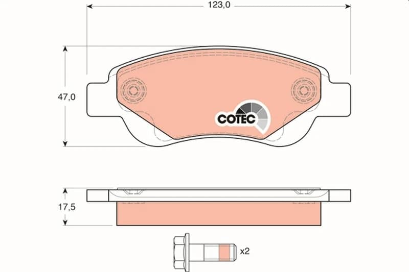 TRW Brake Pad Set, disc brake GDB1633