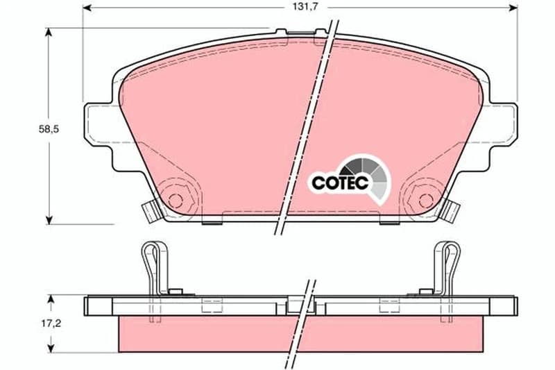 TRW Brake Pad Set, disc brake GDB3186