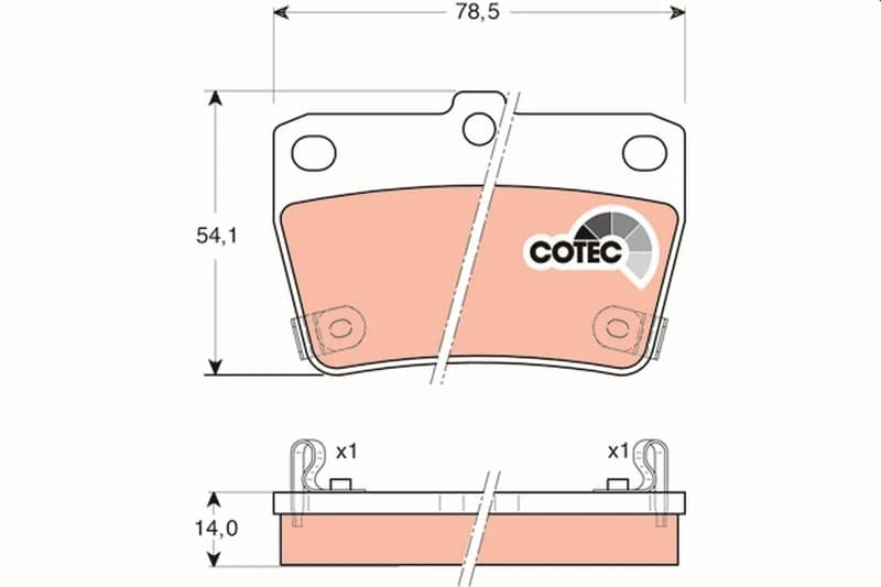 TRW Brake Pad Set, disc brake GDB3279